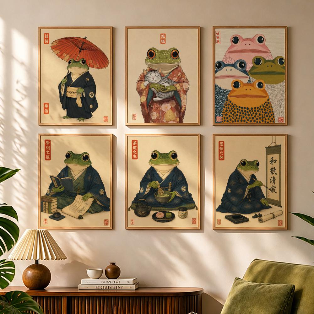 Japanese Culture Lifestyle - Cultural Japanese Frog Lifestyle Painting Calligraphy
